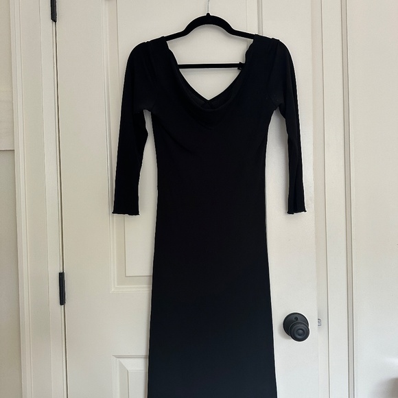 Club Monaco 3/4 Sleeve Black Dress - Picture 3 of 7